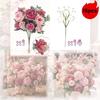 15Pcs Realistic Peony Baby Breath Artificial Flowers Lifelike Real Touch Peony Bouquet with Baby Breath Handmade No Wilting