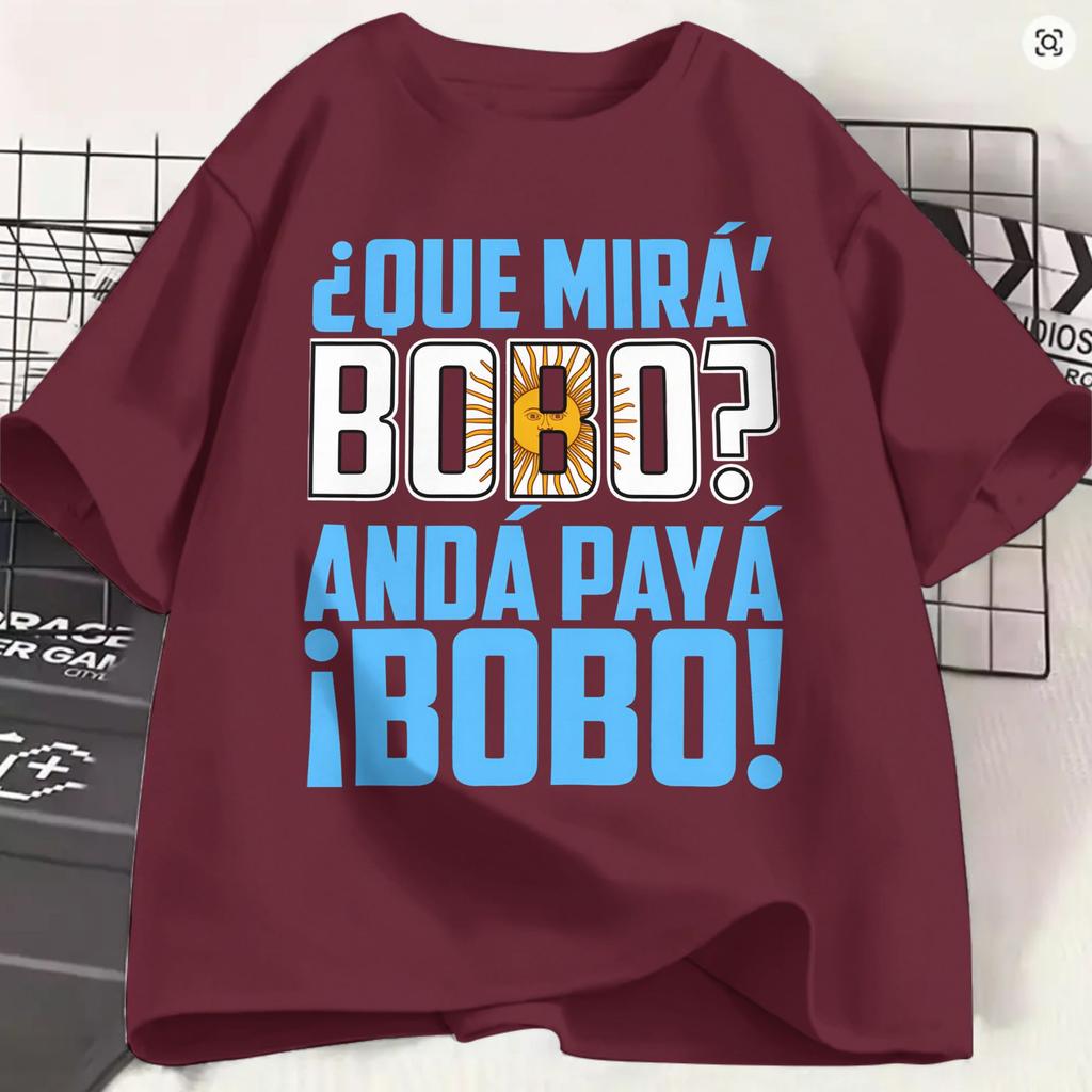 Que Miras Bobo T-shirt Unisex Meme Unica Cotone Maglietta Girocollo Manica Corta T-shirt Abbigliamento Estivo