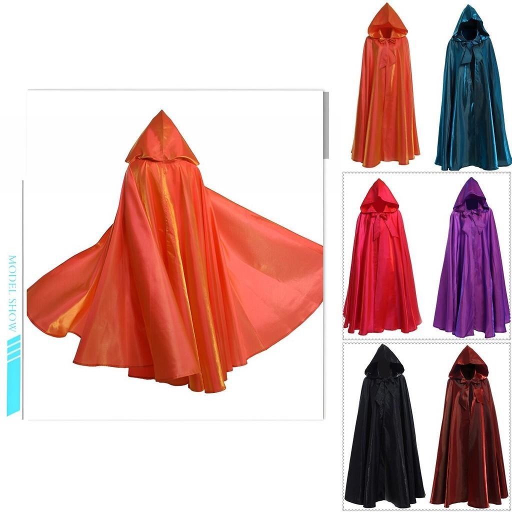 Unisex Hooded Cloak With Drawstring Closure Perfect For Halloween And Masquerade Balls
