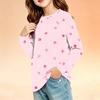 Children's Long Sleeve Round Neck Printed Top with Pockets for Boys and Girls