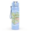 1PC Monstera Leaf Minimal Art 750ml Color Plastic Sports Water Bottle Leakproof Flip Straw Lid Suitable for Sports Office Home Use