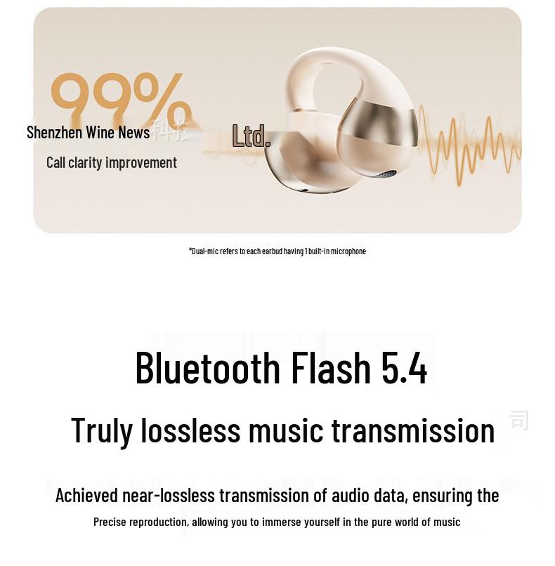 Bluetooth Ear Clip Earphones M09: Pain-Free, Long-Wear with Super Long Battery Life for 2025