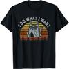 Ich Tue Was Ich Will T-Shirt Lustige Katze Mittelfinger Vintage Retro T-Shirt für Männer Frauen