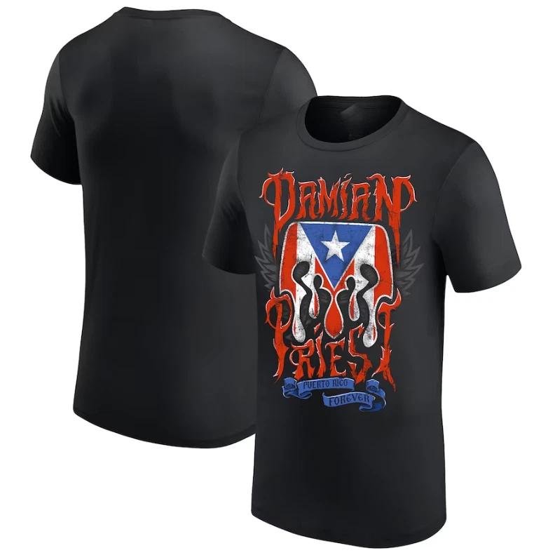 

Men s Black Damian Priest Puerto Rico Forever T-Shirt XL