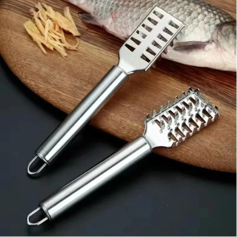 Scale Scraper Sawtooth Scraping Boning Filleting Cut Scrape Dig Maw Knife 1PC Stainless Steel Fish Scale Knife