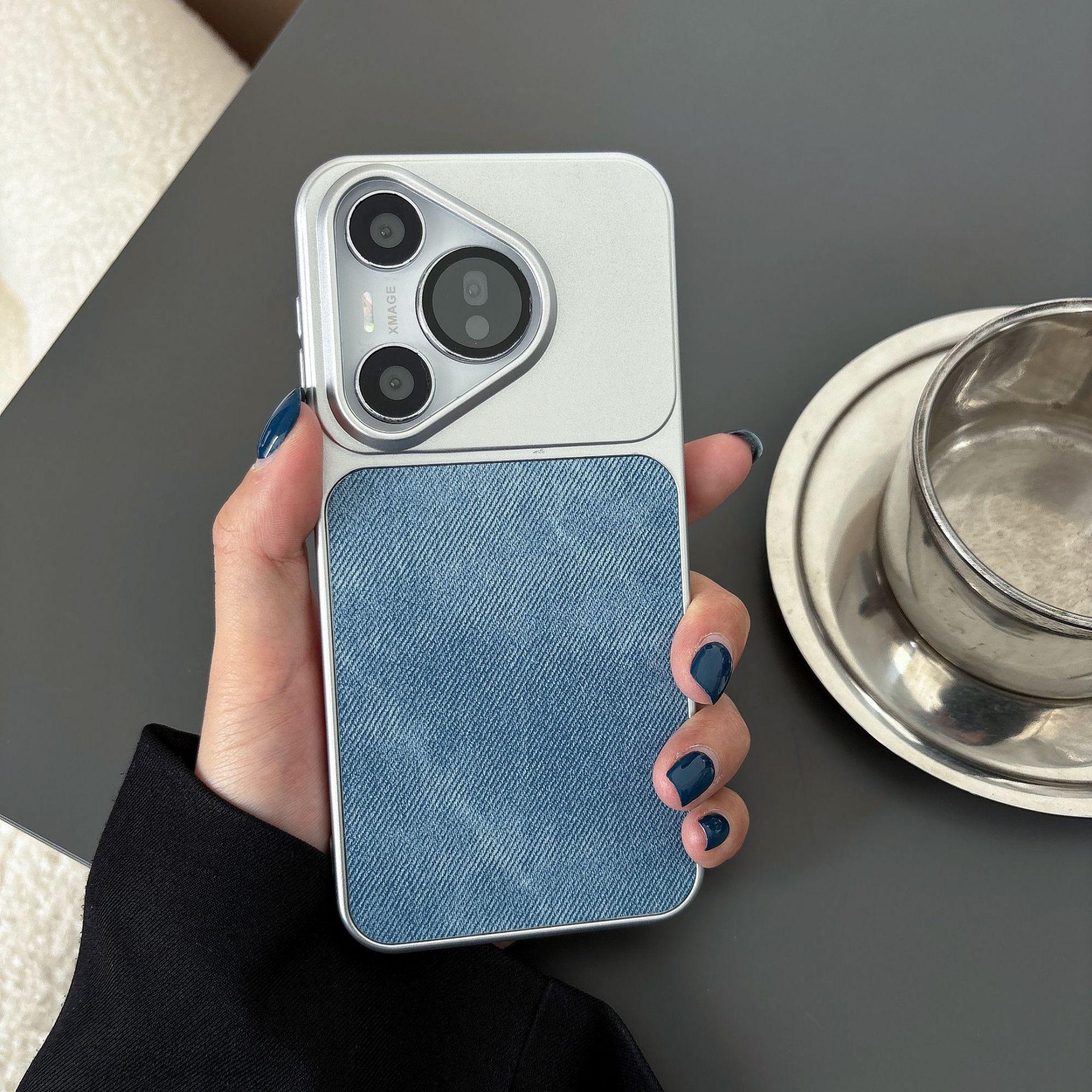 

Electroplated Denim Texture iPhone Case for 13/15 Pro, 16/17 Pro Max - Drop-proof & Protective iPhone 17