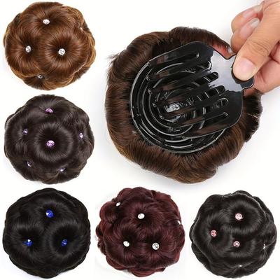 Elastic Hair Clips Wig Synthesis Hairpiece Claw Clip Fashion Hair Accessories