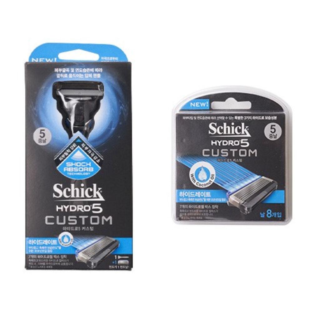 

[Schick] Бритва Hydro5 Custom и 2 лезвия (Дополнительная индивидуальная покупка) (Выберите 1) Hydro 5 Custom Razor Blades (8-Pack)