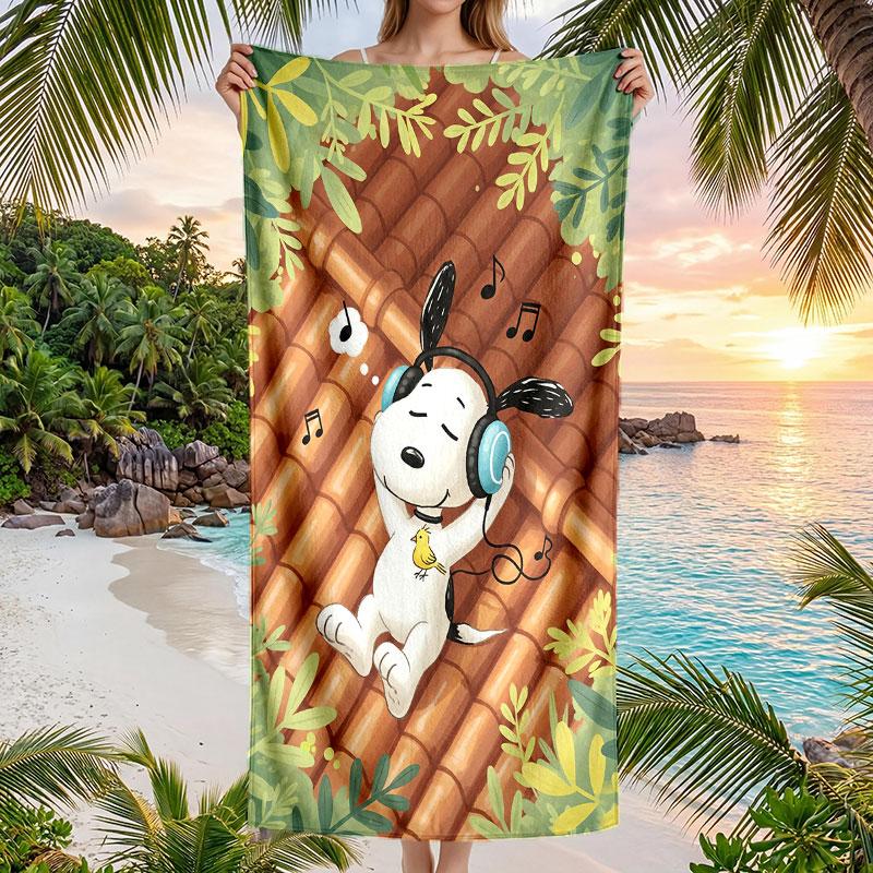 Large Beach Towel Quick Dry Absorbent Towel For Beach IndoorSnoopy Peanuts