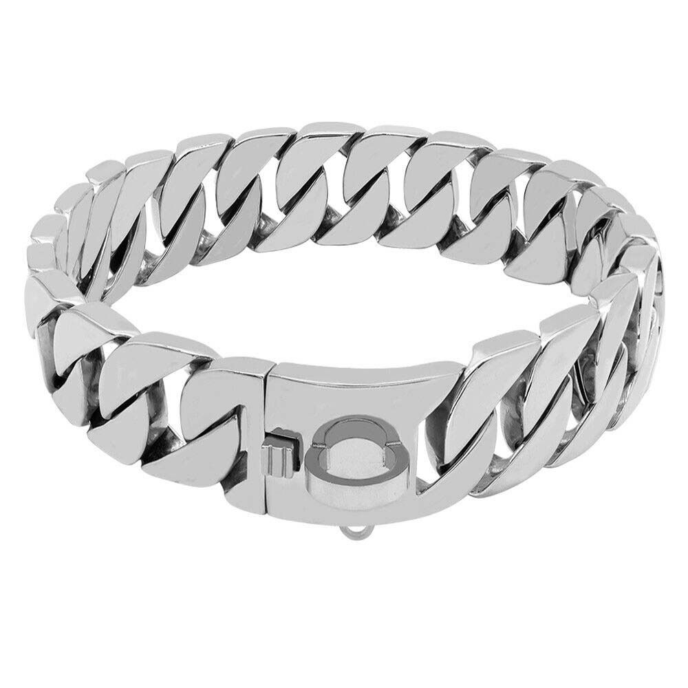 Titanium Golden Silver Cathrow Large Gold Chain Pet Collar Pet Supplies Dog Chain Dog Necklace