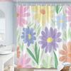 Easy Care Shower Curtain With Hooks Waterproof Anti-mold Cute Simple Style Quick Install For Home Hotel Apartment Dorm Bathroom