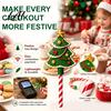 Snowflake Design Tap Wand Christmas Wand Contactless Payment Credit Card Holder with Candy Novelty Holiday Gadget Cane Handle 3D Printed Checkout
