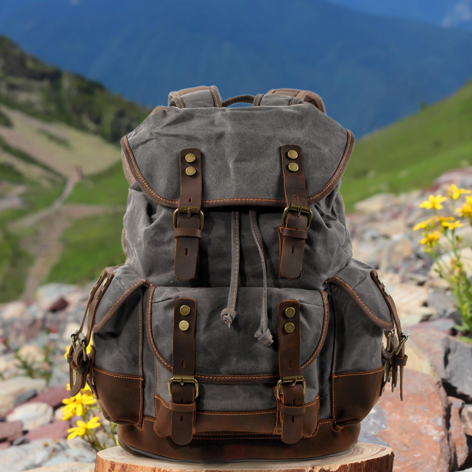 

Холщовый рюкзак повседневный рюкзак для отдыха на природе портативный мужской женский походный дорожный рюкзак рюкзак для