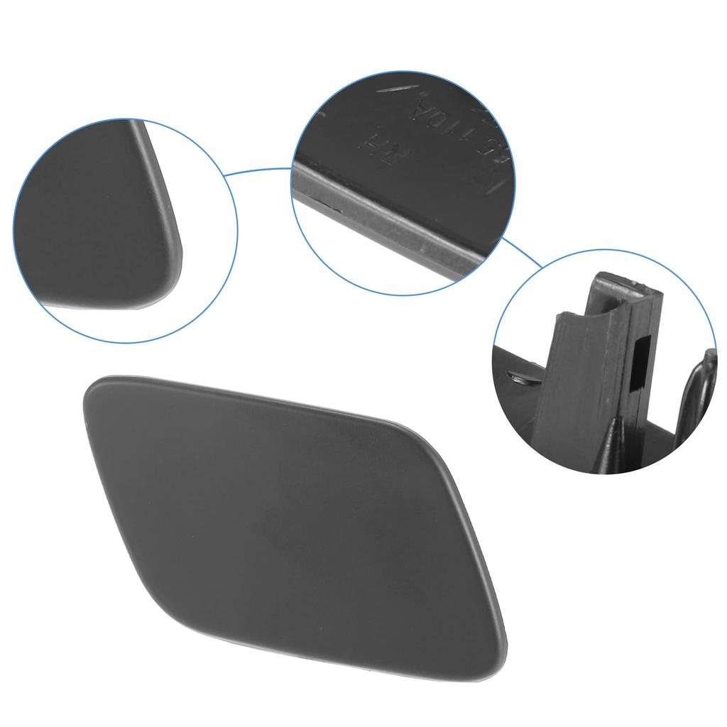 ACROPIX Front Left & Right Bumper Headlight Washer Nozzle Cover Cap for Volkswagen Passat B6 Deep Gray 2pcs