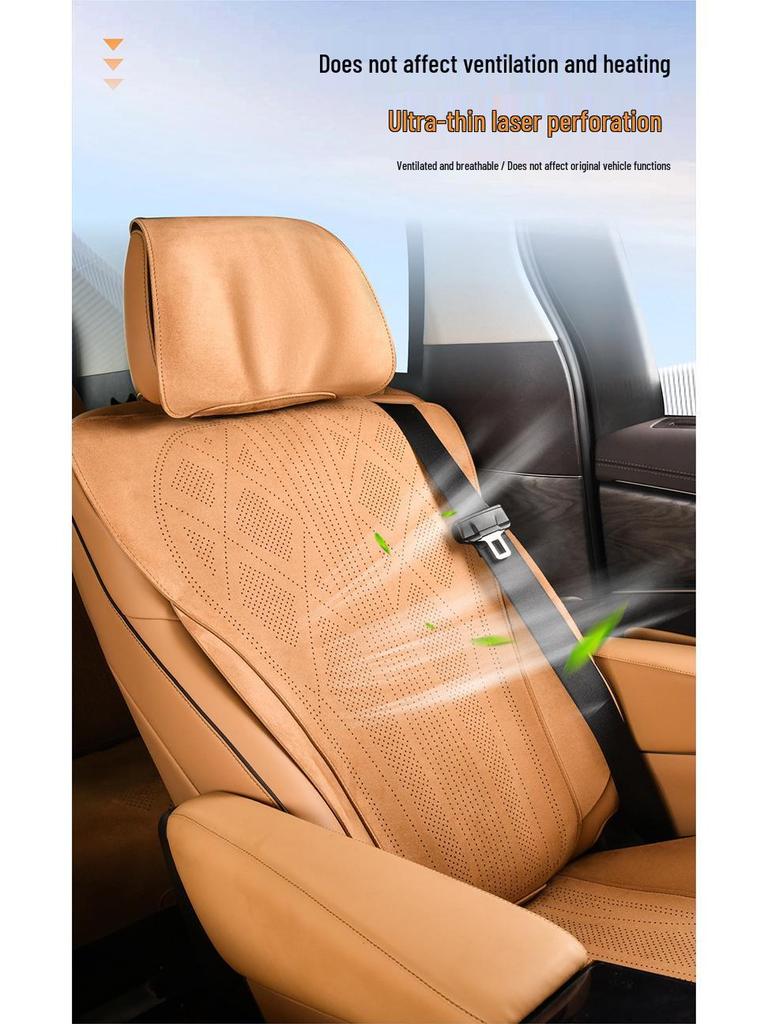 BYD D9 7-Seater Suede Car Seat Cushion - Soft, Fine, All-Season, Universal Fit
