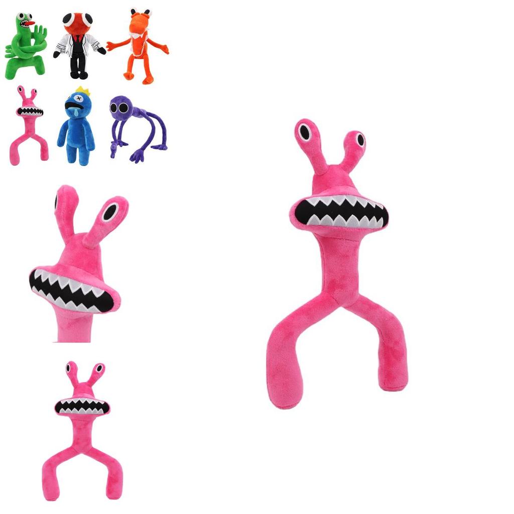 Roblox Rainbow Friends Pinker Frosch Plüschtier Weiche und Quetschbare Stoffpuppe für Kinder und Babys