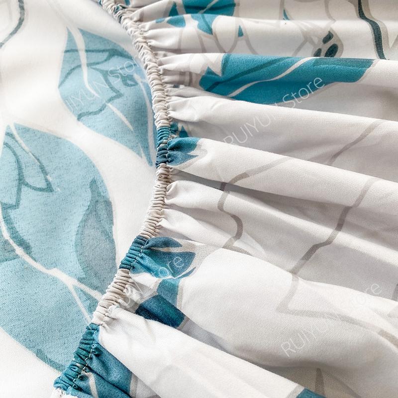 Neues bedrucktes Spannbettlaken Matratzenbezug Bettlakenbezug mit Gummizug Rutschfestes Bettlaken Staubdichter Matratzenschoner