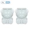 1-10PCS 3D Bear Silicone Ice Cube Mold Tray for Coffee Shop and Kitchen Chocolate Candy and Ice Cream Dessert Maker