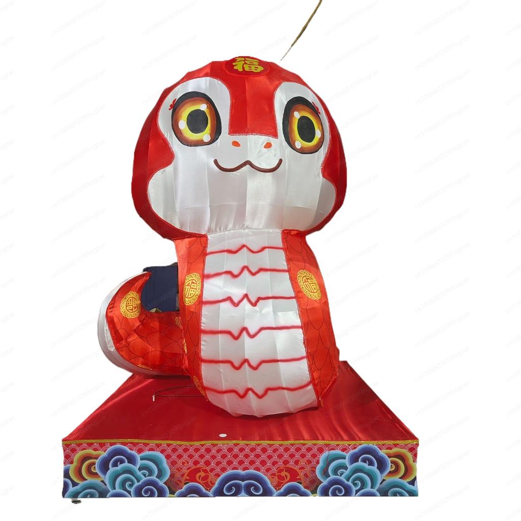 Large-Scale Light-Up Snake Lanterns - Cartoon Snake Festive Decorations for Cultural Tourism Scenic Spots & Festive Gatherings