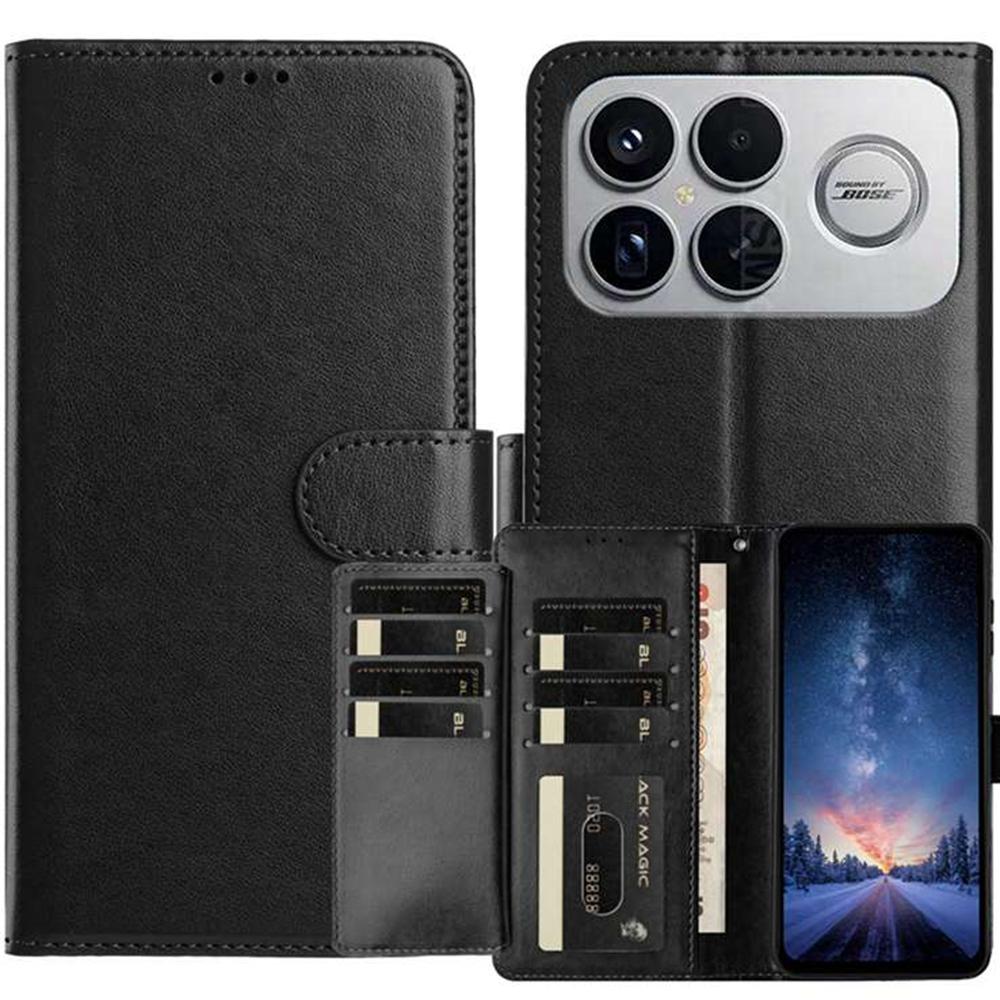 For Xiaomi Redmi K90 5G Wallet Phone Case Stand PU Leather Folio Flip Cover with 8 Card Slot