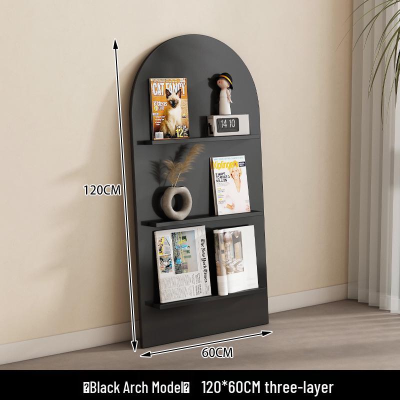 Nordic Floor-Standing Bookshelf: Multi-Layer Wall Storage Rack for Magazines and Picture Books