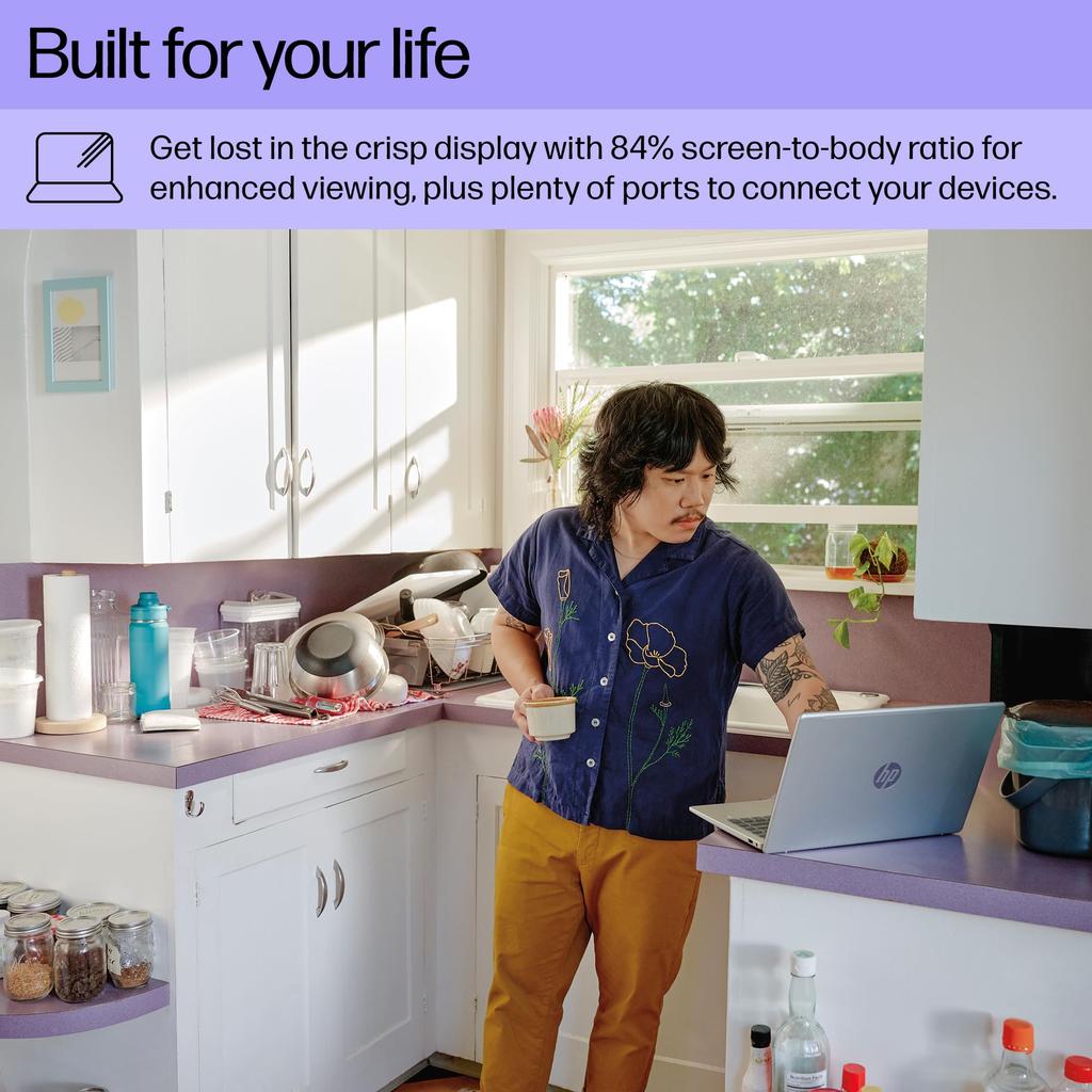 HP HD Latest Laptop for Business and Intel 13th Gen Pentium 16GB 128GB SATA Windows 11 Home S (Hewlett-Packard) 15.6-inch Students, N200, RAM, SSD,