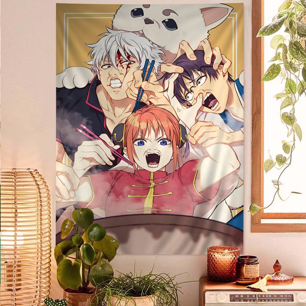 GINTAMA Anime Poste Anime Tapestry Indian Buddha Wall Decoration Witchcraft Bohemian Hippie Wall Hanging Sheets
