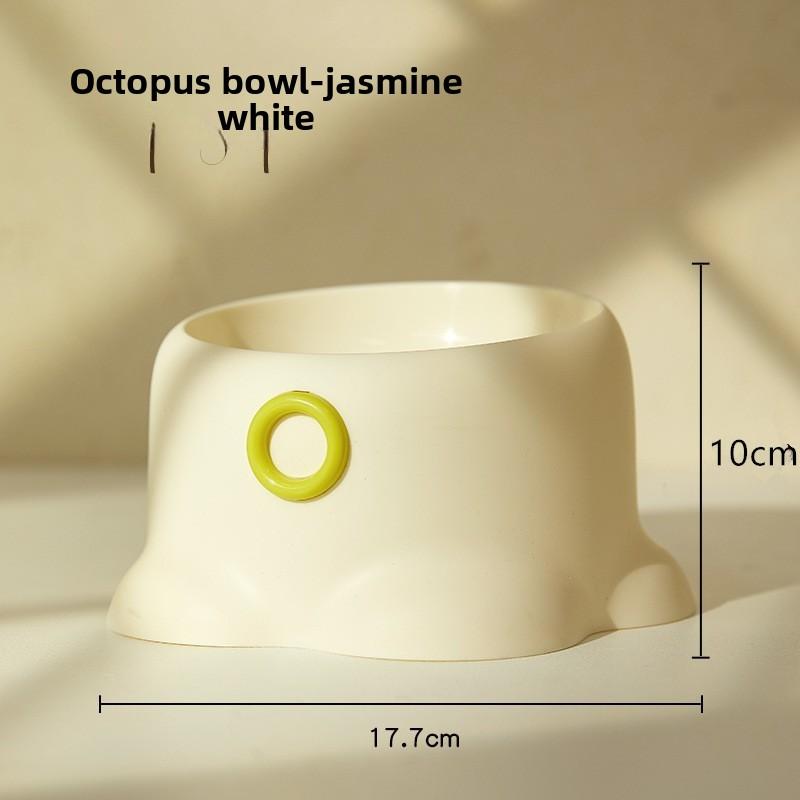 

Новый макаронного цвета защита шеи для миски на ножке слона, миска для кошачьего корма, кошачья миска, противоударная миска для питомца, кухонная утварь Jasmine White