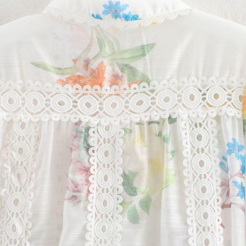 Kaslead New Arrival Women's Clothing Fashion Style Fashion Minimalist Lace Stitching Printing Dress