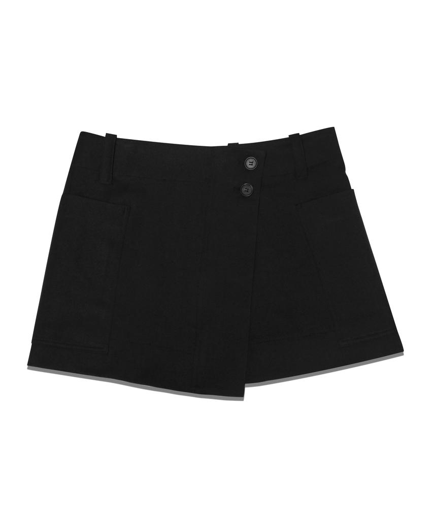 Oo Ml Mini Wrap Skirt (Black)