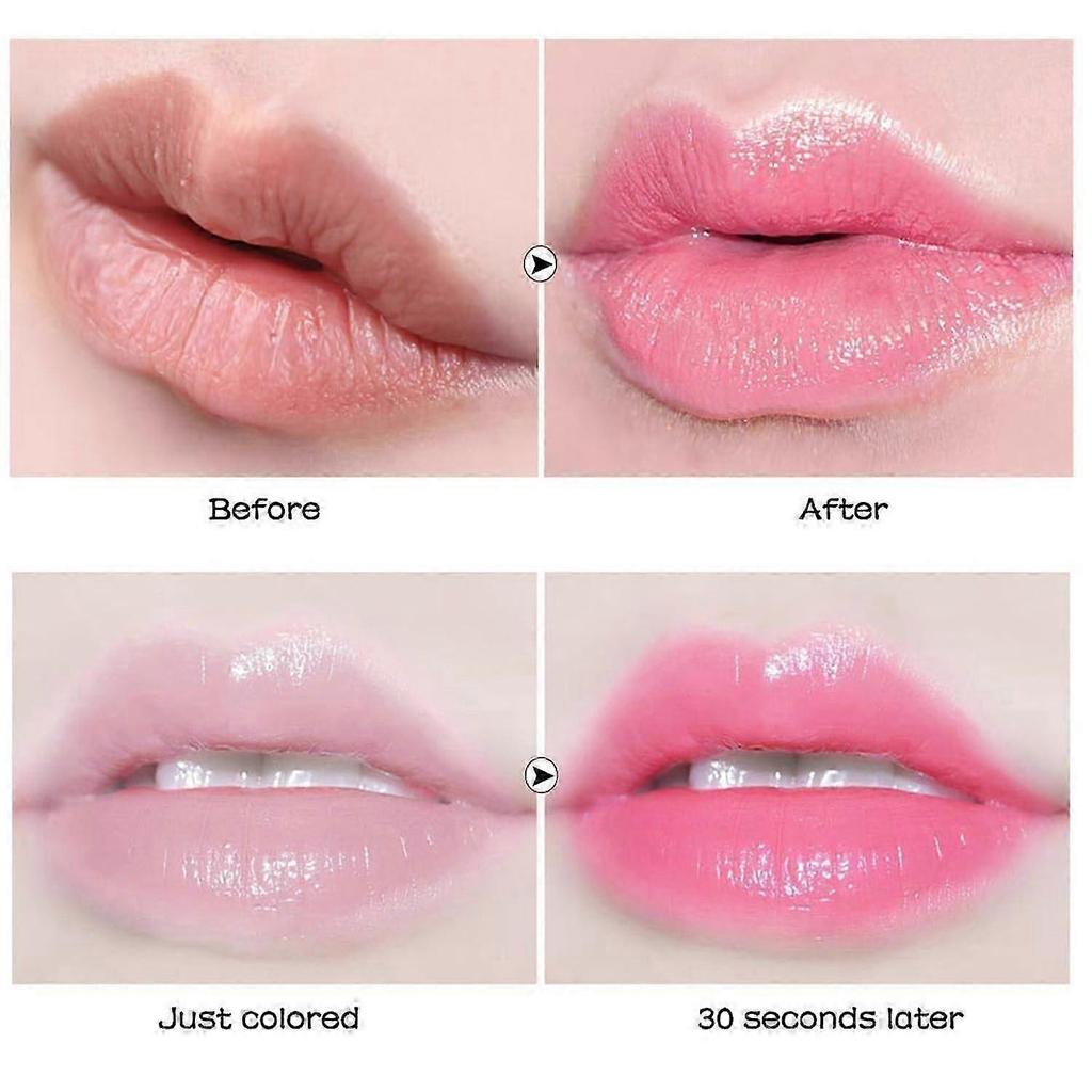 Color Changing Lip Oil,Color Changing Lip Oil Cosmetics Moisturizing Transparent Plumping Lip Oil Tinted, Lip Glow Oil for Lip Care and Dry Lips