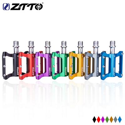 ZTTO 1Pair Universal Colorful Bike Pedals Aluminum Alloy Bicycle Flat Platform for Folding Mountain Road Bikes