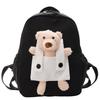 Kids School Bag With Adorable Bear Pendant And Lightweight Nylon Interior For Young Children