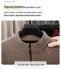 2025 Men's Half-Zip Velvet Knit Sweater: Versatile, Thick, and Stylish for Autumn/Winter