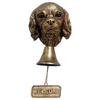 Dog Head Resins Statue Doorbell with Welcome Sign Farmhouses Entryway Wall Hanging Bells Ornament Easy Installation