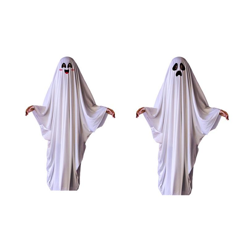 Halloween Kids Costume Ghost Cape For Boys And Girls Cosplay Dress-up White Spirit Costume