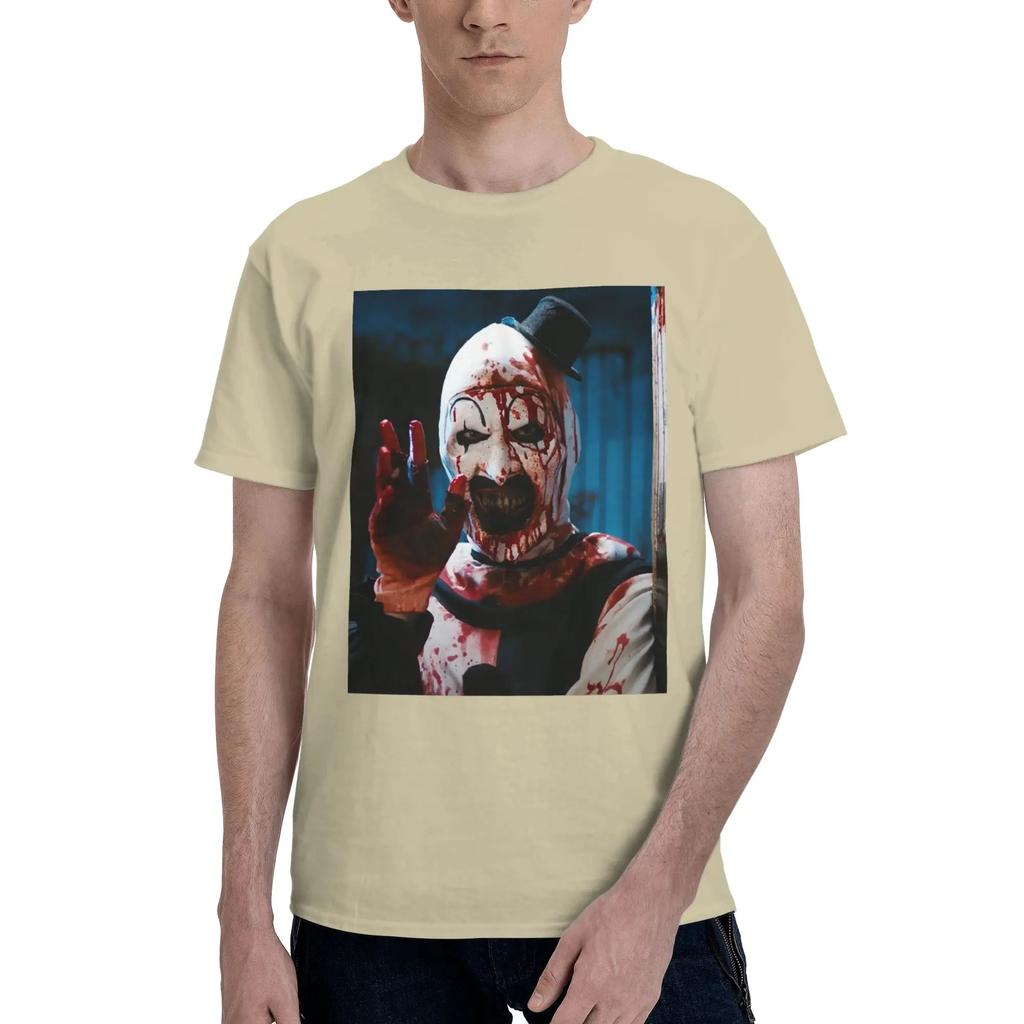 Terrifier 2 2 Men TShirt Plus Size T Shirts Mens ONeck Cotton Tees Short Summer Male