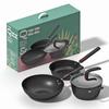 DStt Quzizi QZZ 3-Piece Stainless Steel Cookware Set