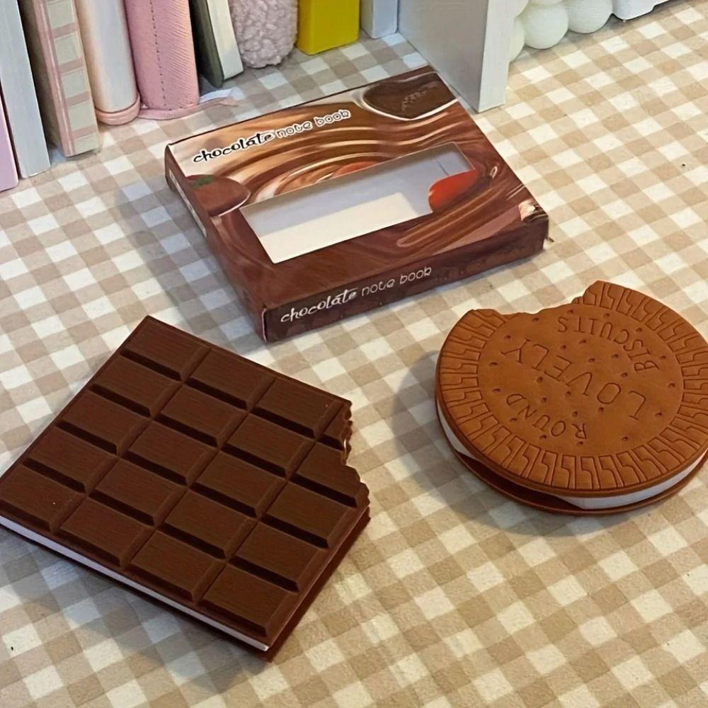 80 Sheets/Book Cookie/Chocolate Chocolate Memo Pad Portable Mini Notebook School Office