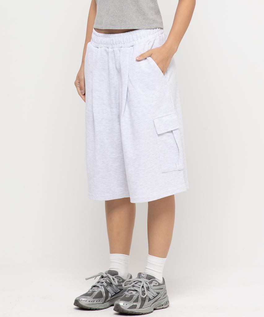 CHAMBROS [2-Pack] Cargo Pocket One-Pleat Bermuda Sweat Shorts