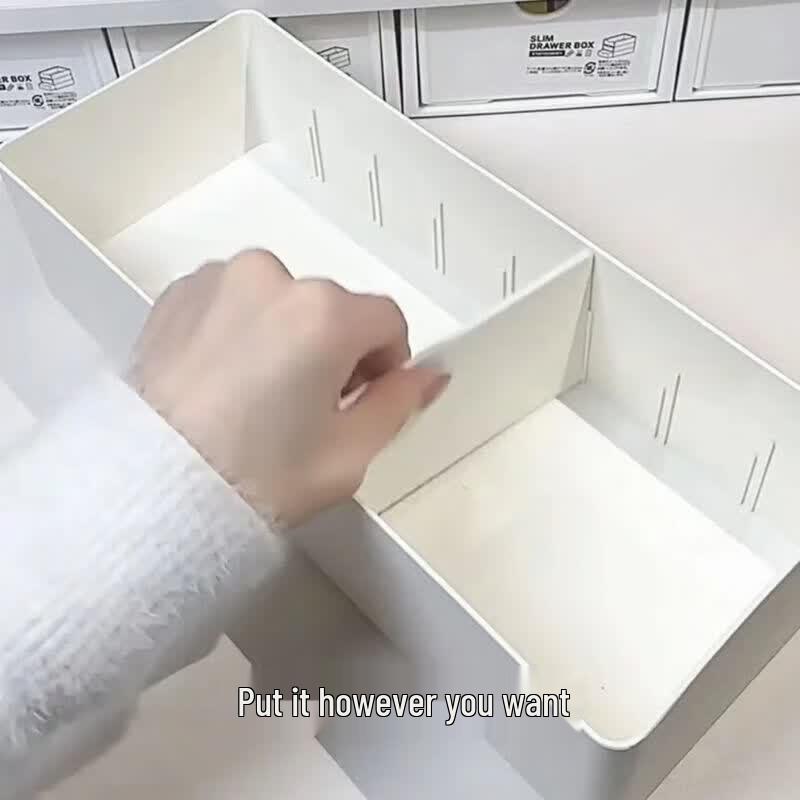 White PP Divided Storage Box