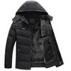 2024 Men's Fashion Hooded Cotton Coat With/without Velvet
