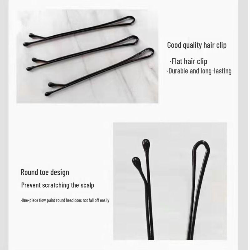 100-Pack Black Bobby Pins for Thick Hair, Bangs, Baby Hair, and Bun Styling