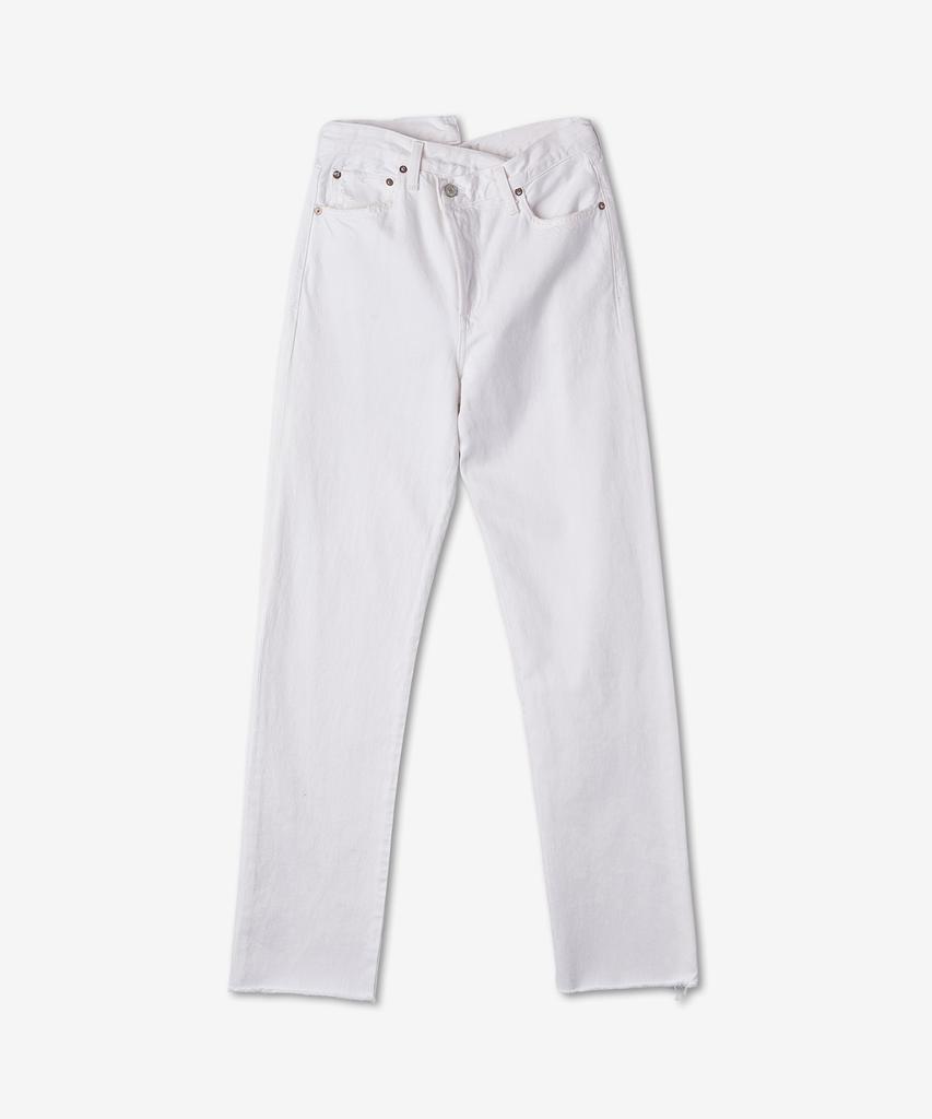 AGOLDE Criss Cross Denim Pants - White / A90371183Elmnt