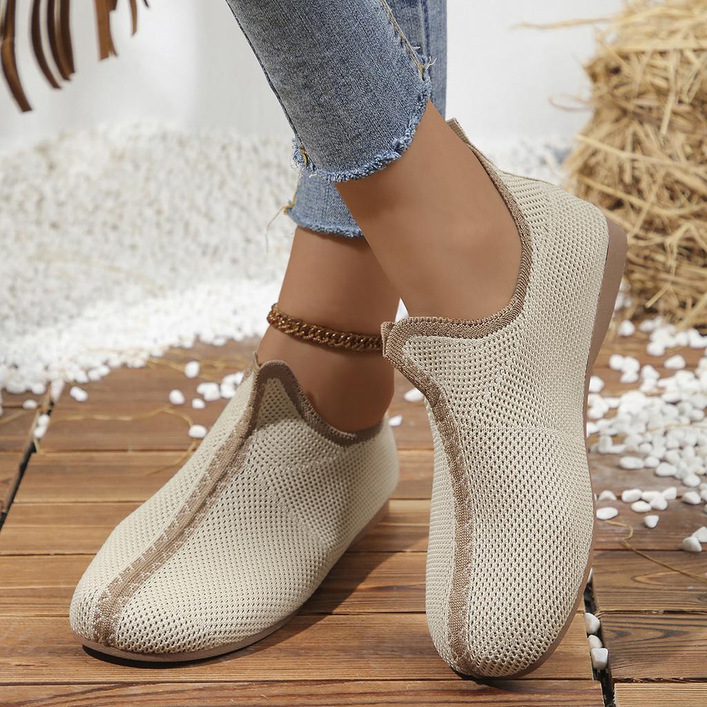 Stylish Colorful Round Toe Woven Flat Shoes For Women Perfect For Casual Spring Summers