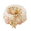 European Bohemian Beaded Bracelet Set with Starfish Pendant and Crystal Faux Pearl