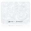 ATTACK SHARK CM05SE Vidro para Jogos 410 x 310 x 5mm Grande Temperado Esports 9H Durável Silencioso Estável Colmeia PU CNC Arredondado para Jogadores de PC Branco