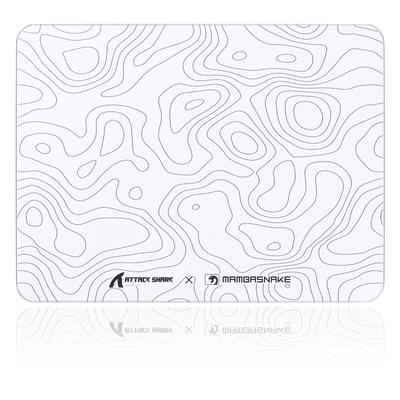 ATTACK SHARK CM05SE Gaming Glas 410 x 310 x 5mm Groß Gehärtet Esports 9H Langlebig Leise Stabil Wabenförmig PU CNC Abgerundet für PC-Spieler Weiß