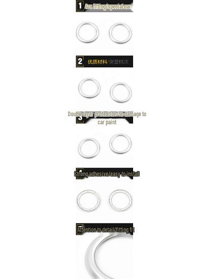 Ruifeng A-Pillar Decorative Speaker Frame & Electroplated Door Console Sequins Car Accessories