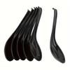 6pcs Plastic Spoons Black Long Handle Non-slip Stirring Spoons Soup Rice Soy Sauce Porridge Household Kitchen Utensils4